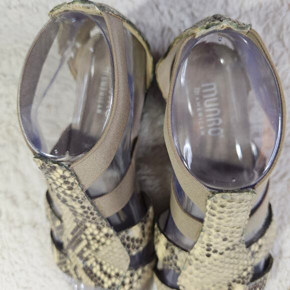 Munro American 6.5 W Zena Khaki Python Snakeskin Print perfect fit. Comfy Granny - Picture 11 of 13